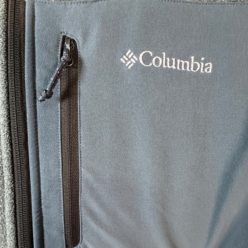 Columbia Fleece Jacket Full Zip Gray Mens XXL Pockets Fleece Lined Outdoor Warm - Picture 3 of 9